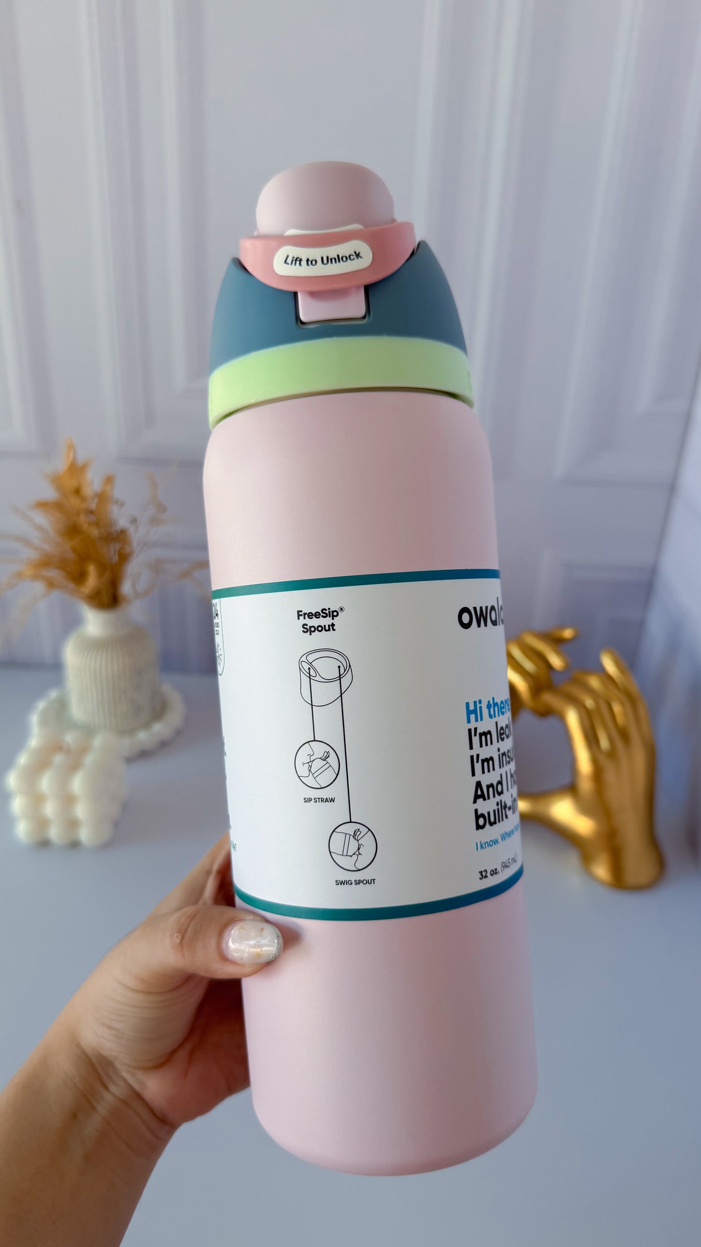 Termo Owala 32OZ color combinado