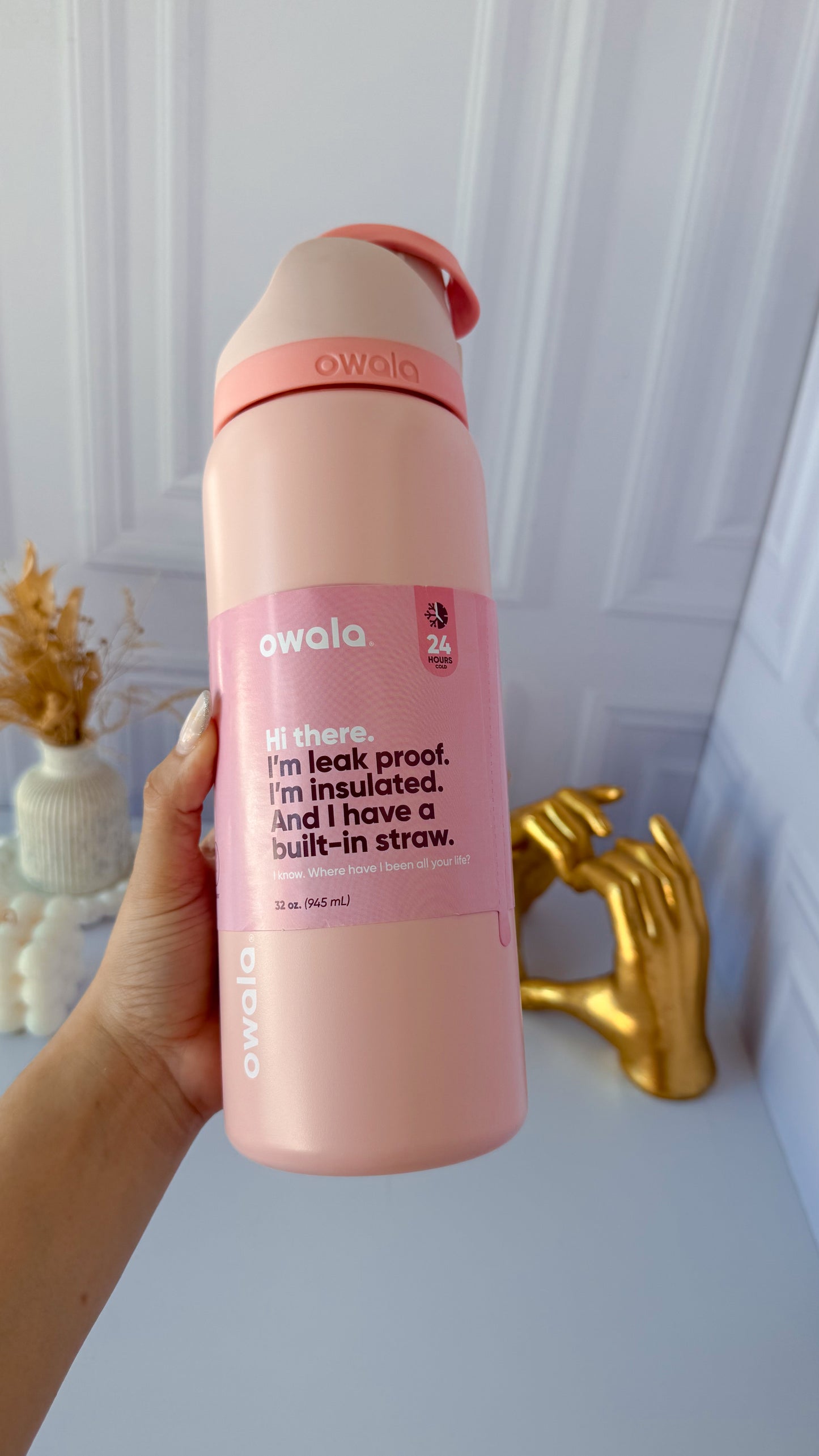 Termo Owala de 32OZ en rosado