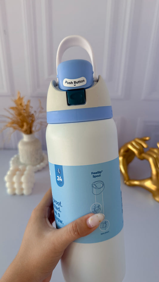Termo Owala 32OZ azul con blanco