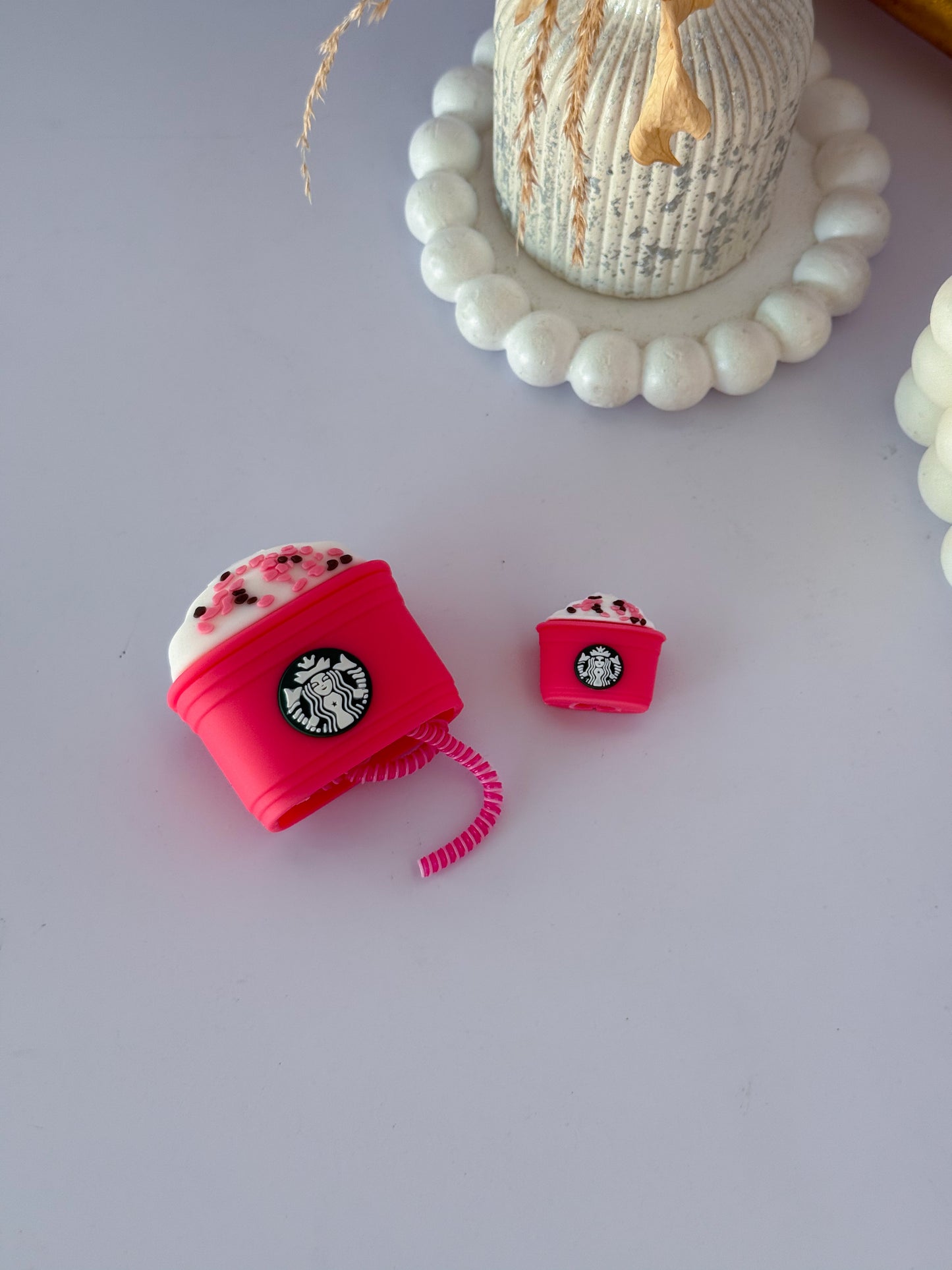 Protector para cargador frappé rosa