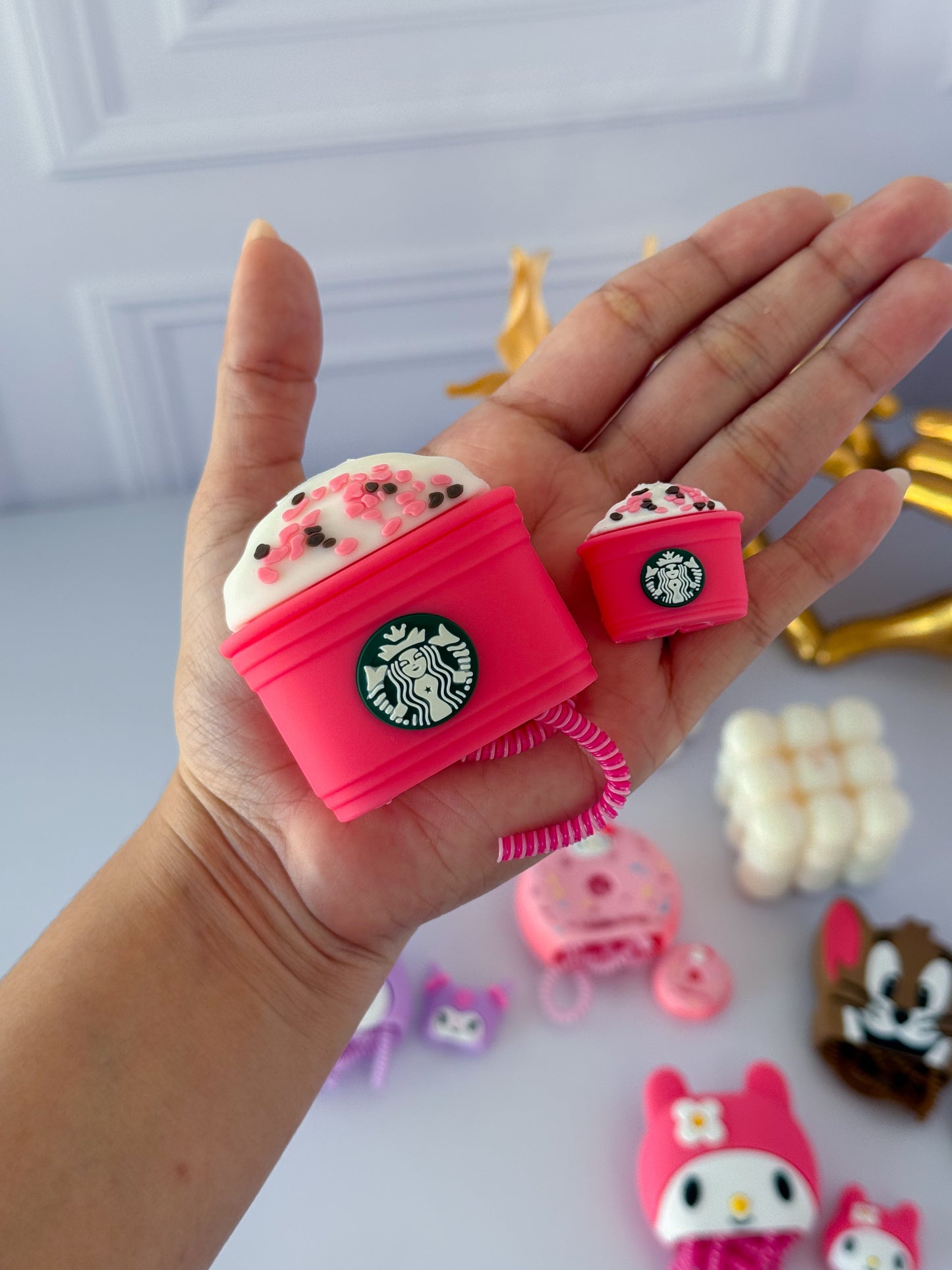 Protector para cargador frappé rosa