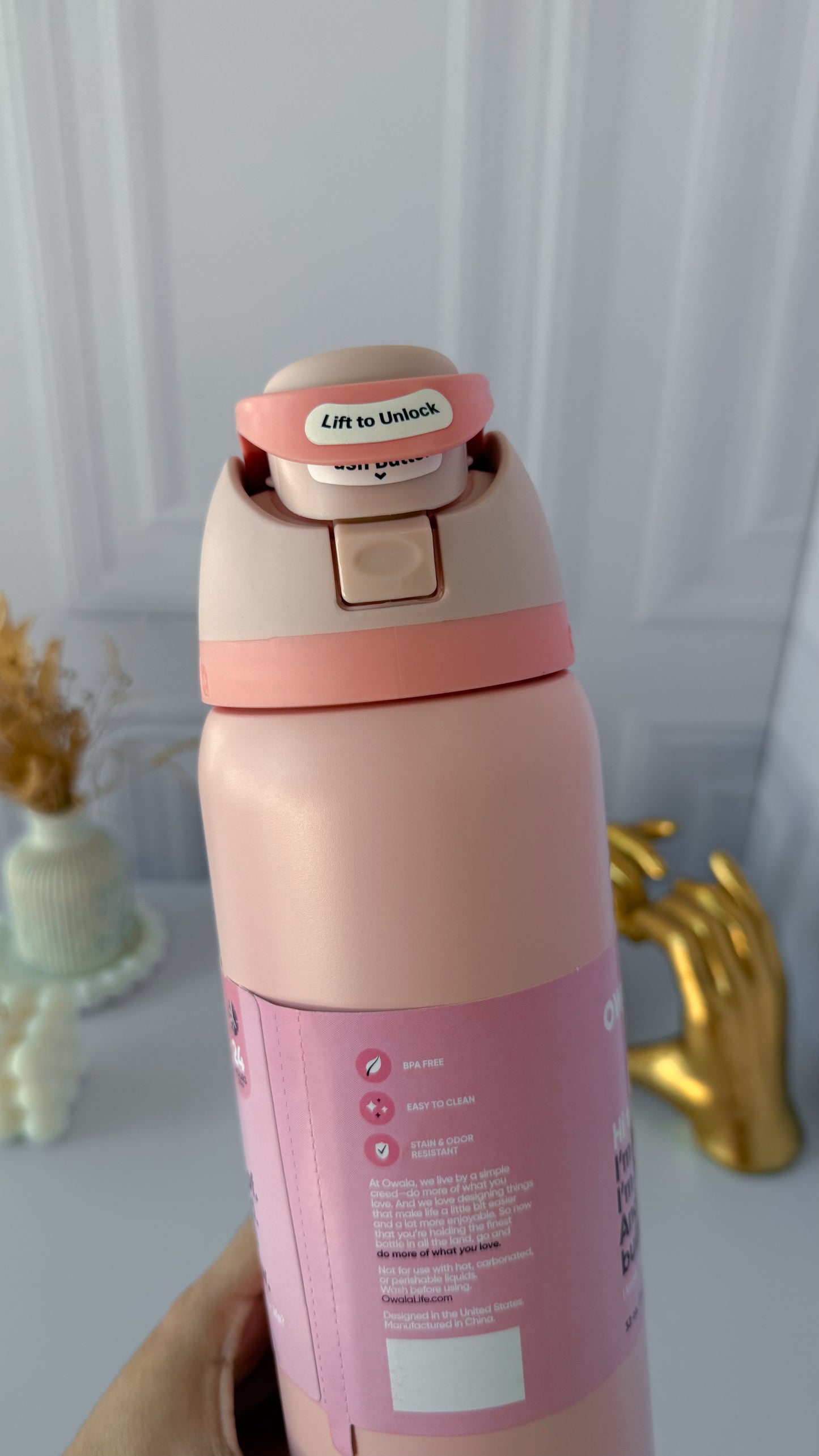 Termo Owala de 32OZ en rosado